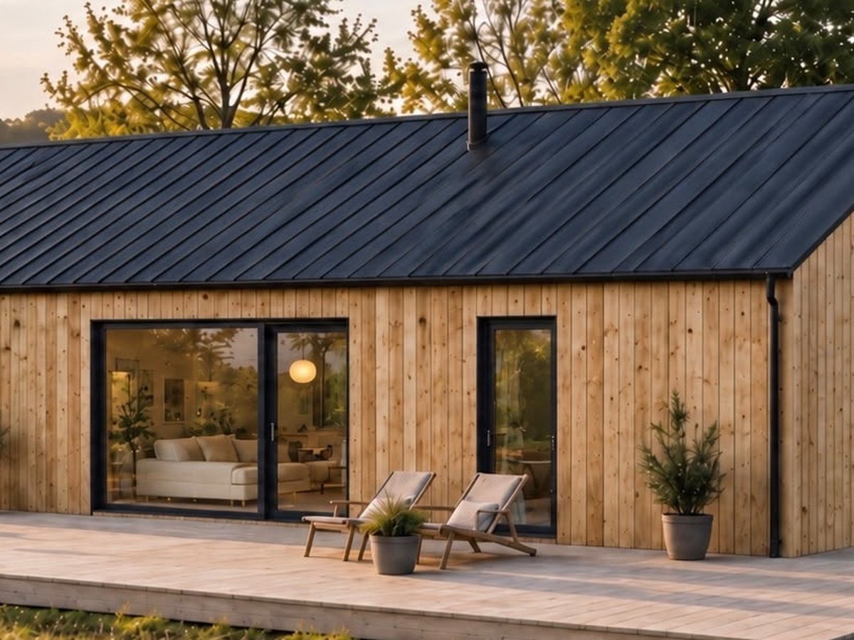 Visualisierung von Dansk Cottage mit Terrasse